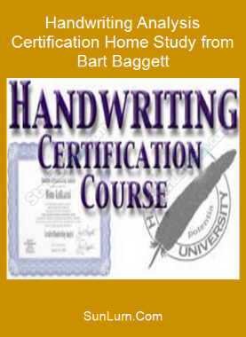 Handwriting Analysis Certification Home Study from Bart Baggett
