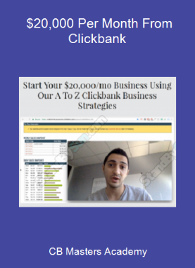 CB Masters Academy - $20,000 Per Month From Clickbank