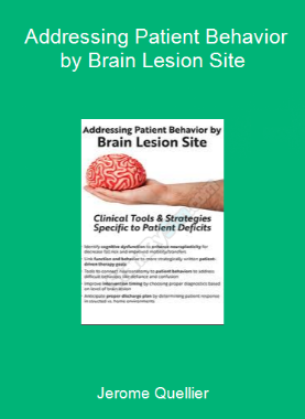 Jerome Quellier - Addressing Patient Behavior by Brain Lesion Site