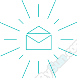 email icon, teal color