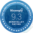 Award Badge - Nice Reply, 9.3 rating
