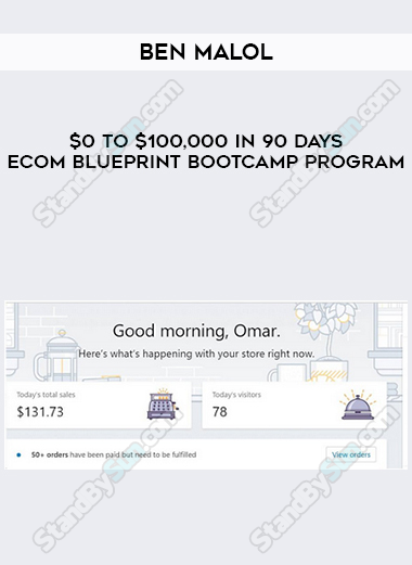 Ben Malol - $0 to $100,000 in 90 Days - eCom Blueprint Bootcamp Program