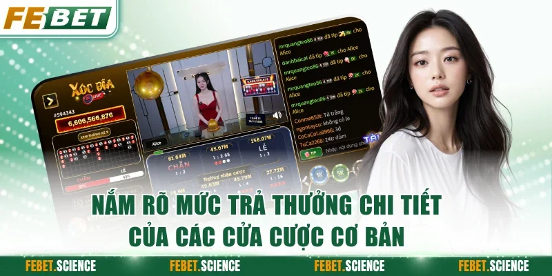 Nắm rõ mức trả thưởng chi tiết của các cửa cược cơ bản